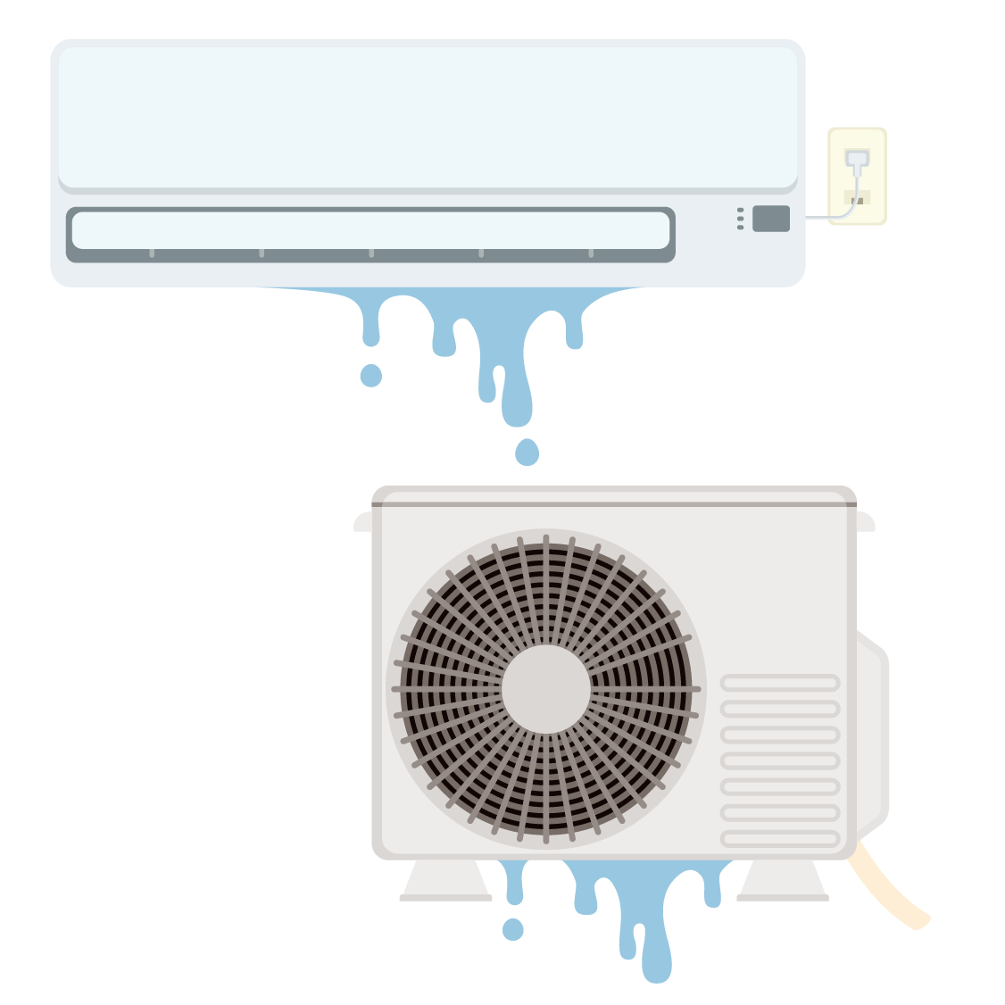 エアコン本体やホース、室外機から水が漏れてきたのですが？