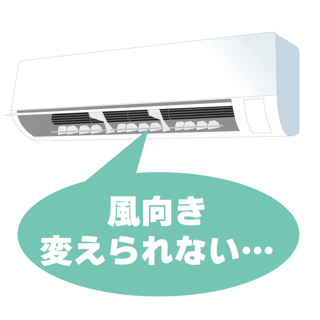 ルーバーが動かない（風向きが変えられない）のですが？