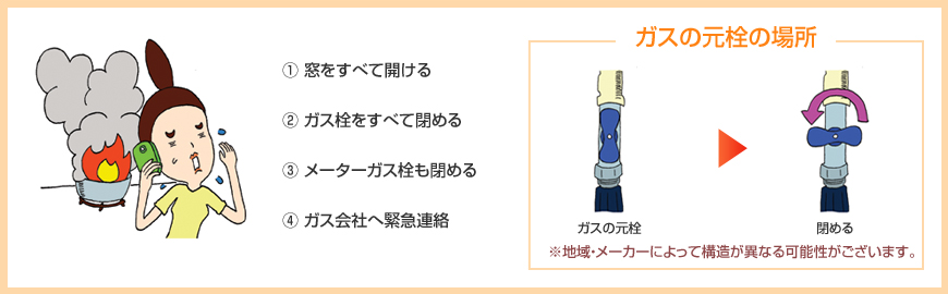 ガス漏れがあったとき